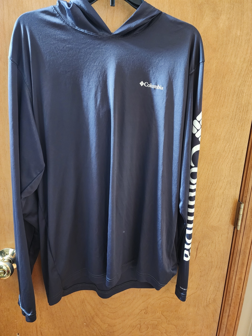 Columbia PFG Terminal Tackle Sun Hoodie Men's XL Extra Large Black Fishing Shirt